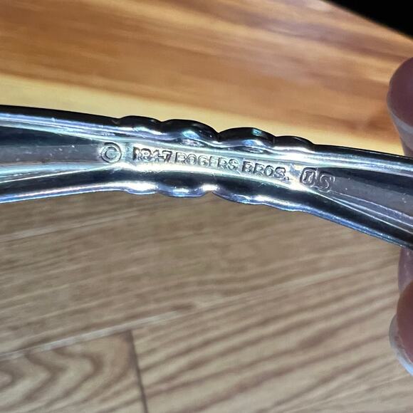 Vintage Handmade Bracelet Silver Tone Made From Rogers Silverware Unique Jewelry - Picture 5 of 8